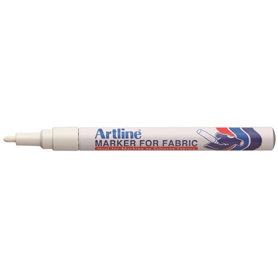 Märkpenna Artline EKC-1 Textil Vit Textil