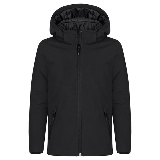 SoftshellJacka Padded m. Luva JR Svart