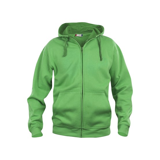 Basic Hoody FZ Herr Apple Green XXL