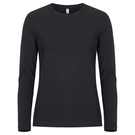 Långärmad T-shirt Svart Fashion Dam New Wave