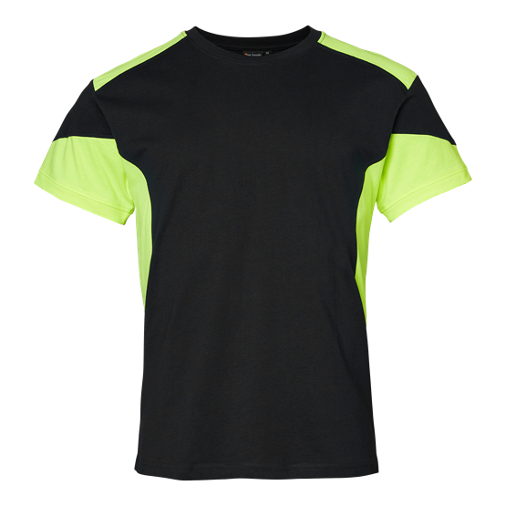 T-shirt 210 svart/gul XS