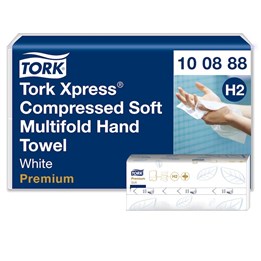 Pappershandduk Tork H2 Compressed 2-Lag Vit 2040st/fp