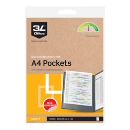 Plastficka 3L A4 Självhäftande 50st/fp
