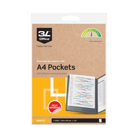Plastficka A4 220x305mm 50 Pack