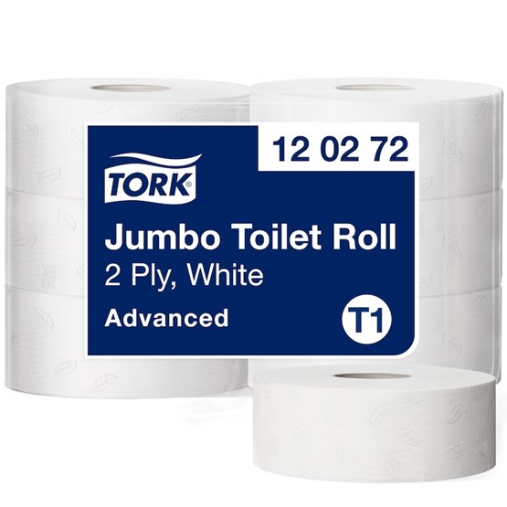 Toalettpapper Tork T1 Advanced 2-Lag Vit 360m/rl 6rl/fp 120272