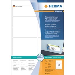 Etikett Herma Avtagbar 99,1x42,3 1200st/fp Avtagbar