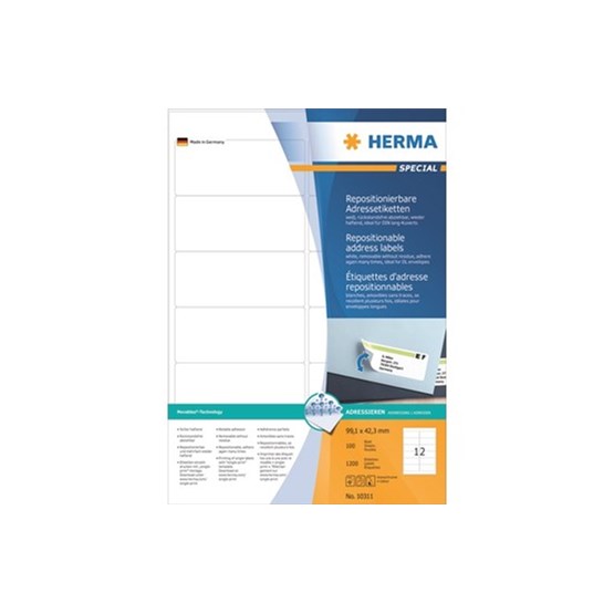 Laseretikett Herma 99,1x42,3 1200st/fp