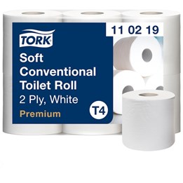 Toalettpapper Tork T4 Prem 2-Lag Vit 50,4m/rl 42rl/fp