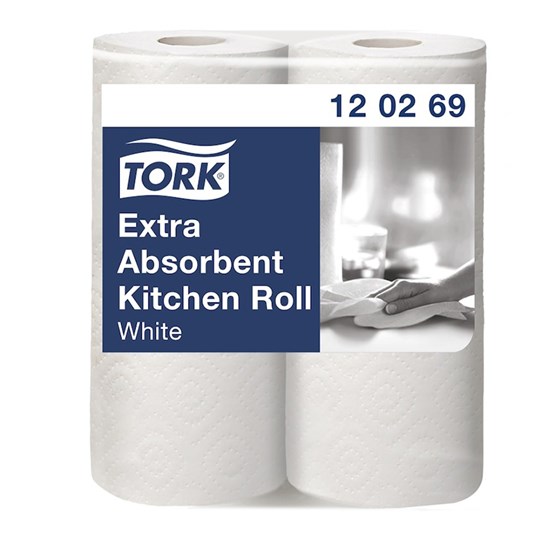 Hushållspapper Tork Extra Plus 2-Lag Vit 15,4m/rl 24rl/fp