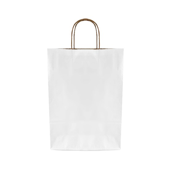 Pappersbärkasse Tvistade handtag Vit