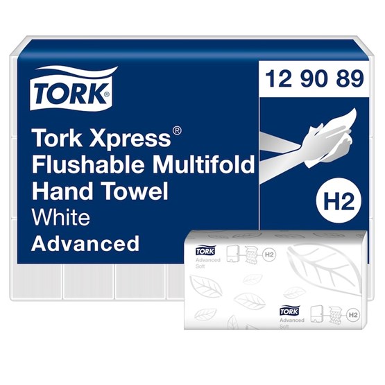 Pappershandduk Tork H2 Advanced 2-Lag Vit 4200st/fp Spolbar
