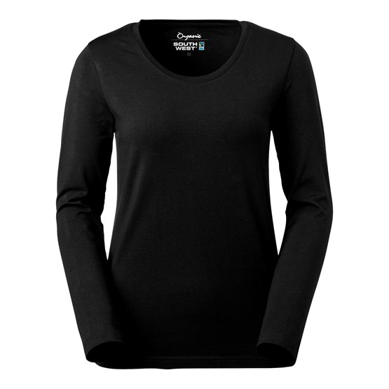 T-Shirt Dam Svart 12999-XXL Lily Lång Ärm Sandryds