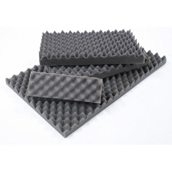 Soft-pack skivor Profilerad polyeter grå 210x148x30/10mm