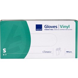 Vinylhandske Transparent Puderfri 100st/fp S
