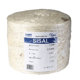 Sisalgarn 3,3kg/rl