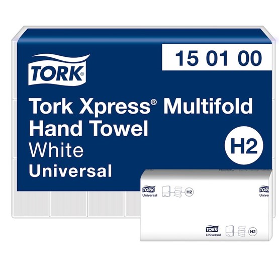 Pappershandduk Tork H2 Tork Xpress Multifold 1-Lag Vit 4830st/fp