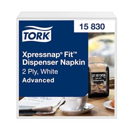 Dispenserservett Tork N14 16,5x21,3cm Vit 4320st/krt