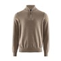 Stickad Tröja Brockton Halvzip Beige Herr 1730240-M