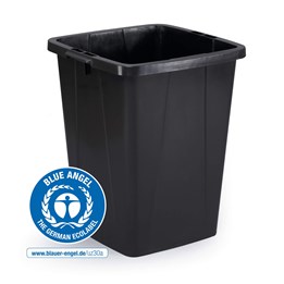 Papperskorg Durabin Eco 90L Svart Kvadratisk