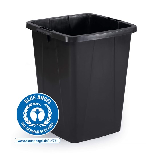 Papperskorg Durabin Eco 90L Svart Kvadratisk