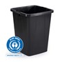 Papperskorg Durabin Eco 90L Svart Kvadratisk