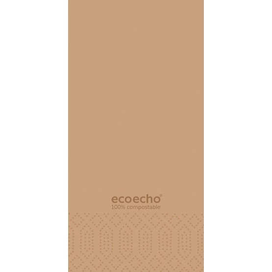 Servett 40x40cm Brun 1/8-vikta Ecoecho