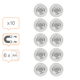 Magnet till Glastavla 33mm Transparent