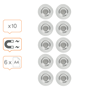 Magnet till Glastavla 33mm Transparent