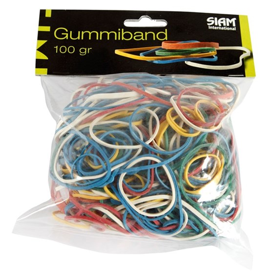 Gummiband Sorterade färger & Storl 100g 63500060