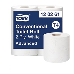 Toalettpapper Tork T4 Advanced 2-Lag Vit 61,6m/rl 24rl/fp