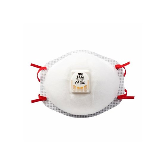 Halvmask med ventil FFP3 3M 8833 10st/fp