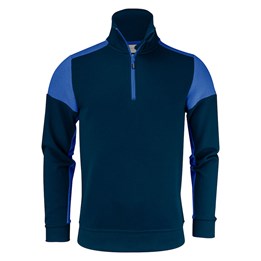 Sweatshirt Halvzip Prime Marinblå/Royalblå