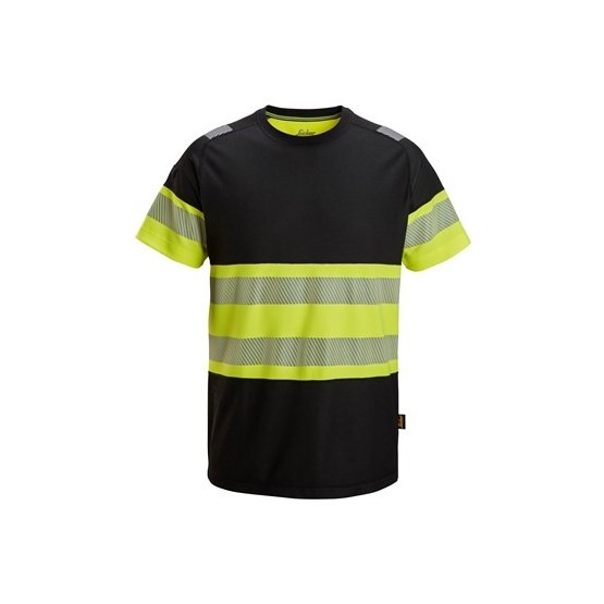 T-shirt Snickers Varsel Kl 1 Svart/varselgul