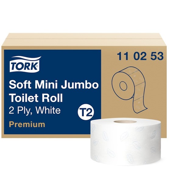 Toalettpapper Tork T2 Premium 2-Lag Vit 170m/rl 12rl/fp 110253