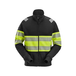 Sweatshirt Snickers Varsel K1 Svart/gul med Zip