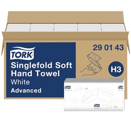Pappershandduk Tork H3 Kedjevikt Advanced 2-Lag Vit 3750st/fp