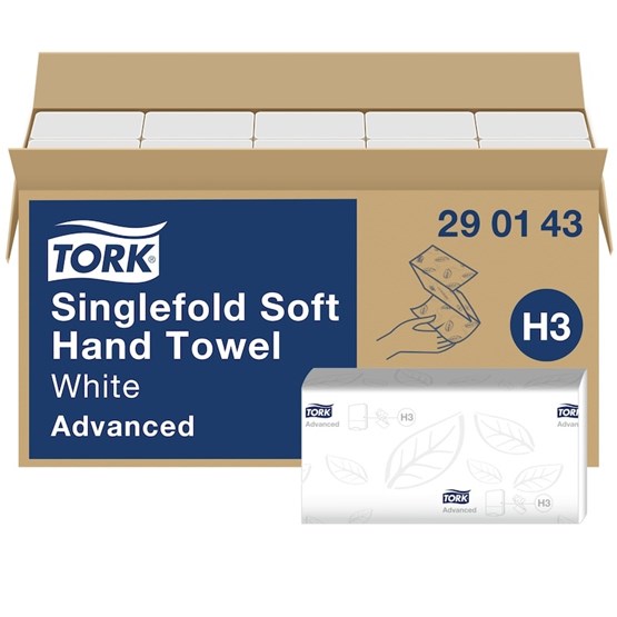 Pappershandduk Tork H3 Kedjevikt Advanced 2-Lag Vit 3750st/fp