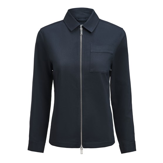 Overshirt Zip Dam Marinblå