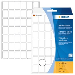 Märketikett Herma 16x22mm 1344st/fp