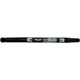 Märkpenna Pilot Svart Twin Marker