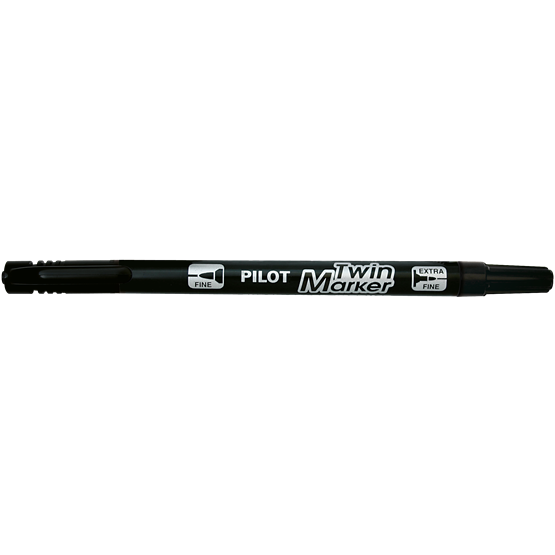 Märkpenna Pilot Svart Twin Marker