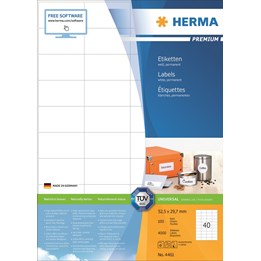 Etikett Herma Premium 52,5x29,7mm 100ark/fp