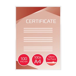 Lamineringsfilm Kreditkort 54x86mm 125Mic 100st/fp