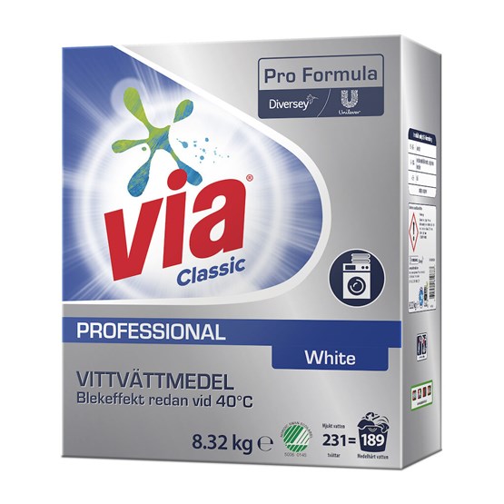 Tvättmedel Via Vittvätt 8,3kg