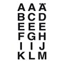 Etikett Herma bokstäver A-Z svart 20x20