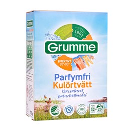 Tvättmedel Grumme 1,12kg Color Oparfymerad Pulver