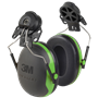 Hörselkåpa, hjälmfäste X1P3E grön