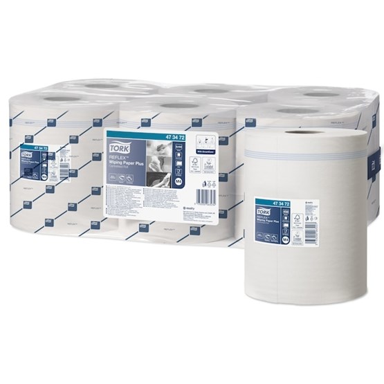 Torkpapper Tork Reflex Plus Adv M4 Vit 2-lagers 6rl/fp