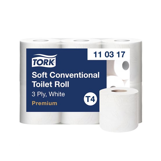 Toalettpapper Tork T4 Premium 3-Lag Vit 35m/rl 42rl/fp 110317