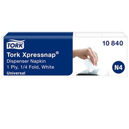 Dispenserservett Tork N4 Xpressnap 33x22cm Vit 9000st/krt
